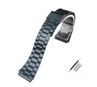 SRTYDCUR Feines Stahlarmband, kompatibel mit CASIO-Stahlarmband A158 / A159 A168 a169 b650 aq230/ 700 Small Gold Watch Series, 18 mm Armband(Blue 3)