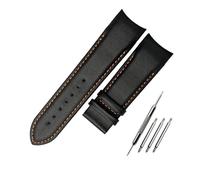 SRTYDCUR Genuine Calf Leather Watchband Watch Band Strap Compatible With Tissot COUTURIER T035 T035617 627 T035439 Watch Band(Black orange -NK,22mm)
