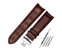 SRTYDCUR Genuine Calf Leather Watchband Watch Band Strap Compatible With Tissot COUTURIER T035 T035617 627 T035439 Watch Band(Brown Silver,23mm)