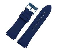 SRTYDCUR Gummi-Armband, 22 mm, blaues Silikon-Armband, kompatibel mit Guess W0247G3 W0040G3 W0040G7 Uhren, Sport-Uhrenarmband(Blue blue buckle)