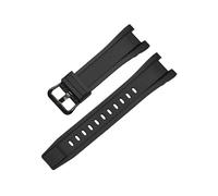 SRTYDCUR Gummi-Armband kompatibel mit Casio GST-Serie GST-210/W300/400G/B100 Silikon-Uhrenarmband Herren-Armbänder Zubehör 26 * 14(Black-Black Buckle)