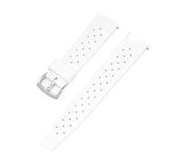 SRTYDCUR Gummi-Silikonarmband 20 mm 22 Universal-Schnellverschluss Tauchen Wasserdichtes Uhrenarmband Armband Kompatibel mit Casio for Seiko 5 Water Ghost(White,22mm)