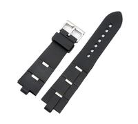 SRTYDCUR Gummi-Silikonarmband, kompatibel mit Uhrenarmband Kerbe, DP42C14SVDGMT, schwarzes Armband for Herren und Damen, 22 x 8, 24 mm(22mm-8mm)