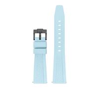 SRTYDCUR Gummi-Uhrenarmband, universelles Schnellverschluss-Armband, weiches Sport-Silikonband, kompatibel mit Seiko, Longines-Uhrenarmband(Baby blue02,20mm)
