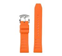 SRTYDCUR Hochfestes Silikonarmband 22 mm 20 for Seiko Diving Sport Quick Release Uhrenarmband Universalarmband Zubehör(Orange,20mm)