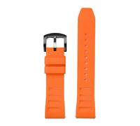 SRTYDCUR Hochfestes Silikonarmband 22 mm 20 for Seiko Diving Sport Quick Release Uhrenarmband Universalarmband Zubehör(Orange02,22mm)