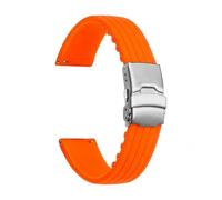 SRTYDCUR Hochfestes Silikonarmband, kompatibel mit Swatch X Blancpain Five Ocean, Uhrenarmband Faltschließe for Herren und Damen, 22 mm, Werkzeug(Orange)