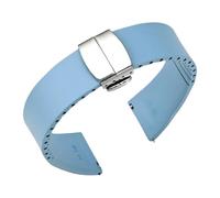 SRTYDCUR Hochwertiges, mit FKM-Armband 18/19/20/21/22 mm Tauch-Fluorkautschuk-Schnellverschluss-Uhrenarmband-Zubehör for Zuschneiden(Light blue,18mm)
