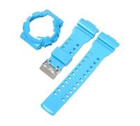 SRTYDCUR Kompatibel mit Casio G-Shock GA-100/110/120 GA-140 GD-100/110/120 GLS-100 GAX-100 Ersatzarmband aus Silikonharz Lünette(Light blue)