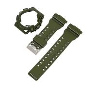 SRTYDCUR Kompatibel mit Casio G-Shock GA-100/110/120 GA-140 GD-100/110/120 GLS-100 GAX-100 Ersatzarmband aus Silikonharz Lünette(Army green)