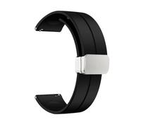 SRTYDCUR Kompatibel mit Casio Swordfish MDV-106 MDV106 MDV-107 MTPVD01. Water Ghost Silikon-Uhrenarmband 5374. Armband 22 mm Gummi-Sportarmband(Black-silver)