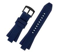 SRTYDCUR Kompatibel mit Michael Kors Mk8184 8729 MK9019 MK8295 MK8492 MK9020 MK8152 MK9026 Uhrenarmband Silikonkautschuk Zubehör 29 x 13 mm(Blue black)
