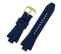 SRTYDCUR Kompatibel mit Michael Kors Mk8184 8729 MK9019 MK8295 MK8492 MK9020 MK8152 MK9026 Uhrenarmband Silikonkautschuk Zubehör 29 x 13 mm(Blue gold)