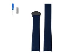 SRTYDCUR Kompatibel mit Tag Heuer Competitive Wan2110/Way201/Wbp208 Herren-Uhrenarmband, 22 mm, Sweet-Proof Sports Arc, Silikonkautschuk(Blue-black)