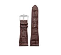 SRTYDCUR Lederarmband 26 mm 22 30, kompatibel mit Franck Muller FM6000H-Uhrenarmband, Armbanduhren-Zubehör, Rindsleder-Uhrenarmband(Brown Silver,30mm)