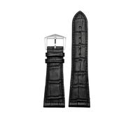 SRTYDCUR Lederarmband 26 mm 22 30, kompatibel mit Franck Muller FM6000H-Uhrenarmband, Armbanduhren-Zubehör, Rindsleder-Uhrenarmband(Black Silver,22mm)
