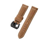 SRTYDCUR Lederarmband for Panerai, Rindsleder, Crazy Horse-Armband, Herren-Sportarmband, Armband 20 mm, 22, 24, for Seiko, kompatibel mit Casio(Light Brown 02,22mm)