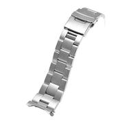 SRTYDCUR Massives Edelstahlarmband for Seiko, kompatibel mit SKX007 009 Jubilee Oyster Arc Curved End Diving Metal Herren-Uhrenarmband, 20 mm, 22(SilverB no logo,20mm)