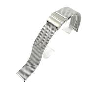 SRTYDCUR Milanese Loop Uhrenarmband 12/14/16/18/20/22mm Release Universal Herren Damen Edelstahlarmband Mesh Ersatz(Silver,14mm)