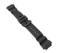SRTYDCUR PU-Gummi-Uhrenarmband, kompatibel mit Casio AE-1000W AE-1200WH AQ-S810W SGW-400H SGW-300H W217H W800H Armband G-Shock(Black Buckle)