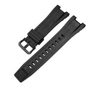 SRTYDCUR Riemen kompatibel mit Casio G-Shock GST-Serie GST-210B GST-W300G S300G S110 W100 GST-W110 Herren-Uhrenarmband aus Harz und Gummi(Black black)
