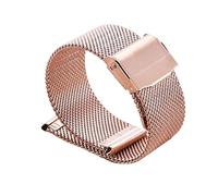 SRTYDCUR Schnellverschluss-Milanese-Armband 18 mm 20 mm 22 mm 12 mm 14 mm 16 mm 17 mm 19 mm 21 mm 24 mm Universalarmband 0,6 Mesh Edelstahl(Rose Gold,20mm)
