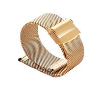 SRTYDCUR Schnellverschluss-Milanese-Armband 18 mm 20 mm 22 mm 12 mm 14 mm 16 mm 17 mm 19 mm 21 mm 24 mm Universalarmband 0,6 Mesh Edelstahl(Gold,14mm)