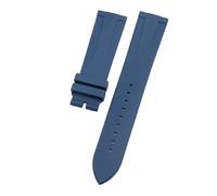 SRTYDCUR Top Fluorkautschuk-Uhrenarmband, 20 mm, Universal-Armband, Faltschließe, kompatibel mit Patek-Armband, Philip-Uhrenarmband(Blue,Rose Pin Buckle)