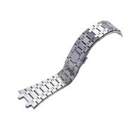 SRTYDCUR Uhrenarmband 21 mm 26 Herren Damen Volledelstahlarmband Kompatibel mit AP ROYAL OAK 15400 26331 15500 Faltschließe(Silver)