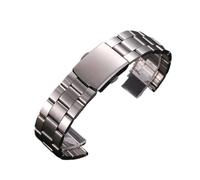 SRTYDCUR Uhrenarmband aus Edelstahl mit Faltschließe, 18 mm, 20 mm, 22 mm, kompatibel mit Seiko, Metallarmband for Damen und Herren, Silber/Gold, Ersatzarmband(Silver A,22mm)
