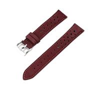 SRTYDCUR Uhrenarmband aus mattem Rindsleder, 20 mm, 22, for Herren und Damen, Schnellverschluss, universell, atmungsaktiv, braunes Armband, Zubehör(Dark red,22mm)
