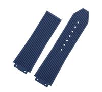 SRTYDCUR Uhrenarmband aus Silikonkautschuk, kompatibel mit BIG BANG, schwarz-blau, Herren-Uhrenarmband, Werkzeug und schweißfestem Armband, 26-19 mm(Black Yellow)