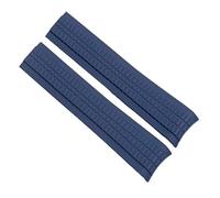 SRTYDCUR Uhrenarmband aus Silikonkautschuk, kompatibel mit Patek Philippe 5164A 5167A 5168A, Armband 21 mm, Faltschließe, Luxus-Uhrenarmbänder(Blue-no buckle)