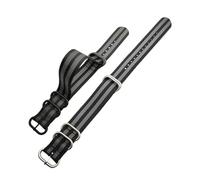 SRTYDCUR Uhrenarmband Blau Khaki Grün Schwarz Armband Ringschnalle Kompatibel mit Nato Nylon Canvas Band 18/20/22mm 24mm Zubehör(Black grey,20MM_BLACK BUCKLE)