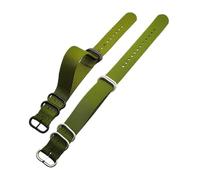SRTYDCUR Uhrenarmband Blau Khaki Grün Schwarz Armband Ringschnalle Kompatibel mit Nato Nylon Canvas Band 18/20/22mm 24mm Zubehör(Green,18MM_BLACK BUCKLE)