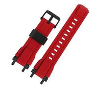 SRTYDCUR Uhrenzubehör, Ersatzarmband, kompatibel mit Casio MTG-B1000 G1000, Uhrenarmband, massives Stahl-Linker-Gummi-Silikon, wasserdichtes Armband(Red Black buckle)