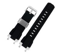 SRTYDCUR Uhrenzubehör, Ersatzarmband, kompatibel mit Casio MTG-B1000 G1000, Uhrenarmband, massives Stahl-Linker-Gummi-Silikon, wasserdichtes Armband(Black Silver buckle)