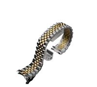 SRTYDCUR Uhrenzubehörband aus massivem Edelstahl, kompatibel mit Rolex DATEJUST DAY-DATE OYSTERPERTUAL DATE Uhrenarmband 17 mm 20 21(Silver gold,21mm)