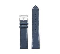 SRTYDCUR Universelles Lederarmband, kompatibel mit Cartier London Solo, Damen und Herren, Rindsleder, Schnellverschlussband, Uhrenzubehör, 18, 20 mm, 22(Royal blue white,22mm)