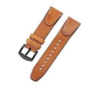 SRTYDCUR Vintage Rindslederarmband 18mm 20mm 22mm Uhrenarmband Universal-Ersatzgürtel Edelstahlschnalle Armband Uhren Zubehör(Light Brown Black,18mm)