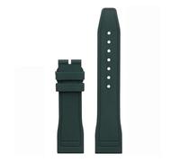 SRTYDCUR Weiches Naturkautschuk-Uhrenarmband, kompatibel mit IWC-Armband Big Pilot's TOP 20 mm, 21, 22, Uhrenarmband for Breitling(Dark Green,20MM_ROSE FOLD BUCKLE)