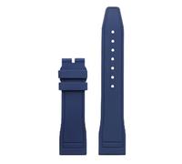 SRTYDCUR Weiches Naturkautschuk-Uhrenarmband, kompatibel mit IWC-Armband Big Pilot's TOP 20 mm, 21, 22, Uhrenarmband for Breitling(Dark Blue,22MM_ROSE FOLD BUCKLE)