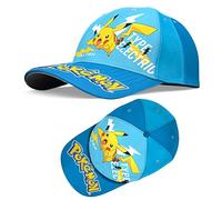 SRV Hub Baseballkappe für Kinder, Baumwolle, stilvoll, Klettverschluss, auffälliger Hut für Jungen und Mädchen, perfekt für sonnige Tage im Freien ab 3 Jahren, Pokemon (Blau), 3-6 Years