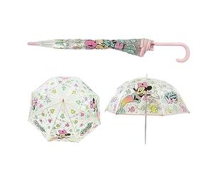 SRV Hub Kinder-Regenschirm aus PVC für Mädchen und Jungen, winddicht, 8 Paneele, cartoon-charaktere, klassischer Regenschirm, Brolly für Unisex-Kinder ab 3 Jahren, transparent
