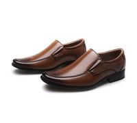 SRZYMJ Anzugschuhe Herren, Anzugschuhe Herren Oxford Derby Schuhe Klassischer Businessschuhe Schnürhalbschuhe Lederschuhe Hochzeitsschuhe Lackschuhe Hochzeitsschuhe Business Schnürschuh Braun 45