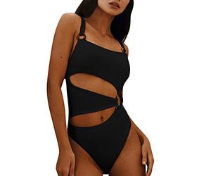 SRZYMJ Badeanzüge Frauen Monokini Damen Sexy String Badekleid Damen Große Großen Schwarz Swimsuits for Girls Tankini Shorts Damen Bikini Oberteil Sportlich Strandmode Damen Sommer Bademantel Damen