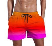 SRZYMJ Badeshorts Herren Kurz Rot Badehose Herren mit Reißverschluss Schnelltrocknend Badeshorts mit Mesh-Futter Herren Shorts 3/4 Lang Sporthose Kurz Cargohose Chino Hose Kurz M