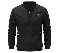 SRZYMJ Baseball Jacke Herren Bomberjacke Lederimitat Freizeitjacke Outdoorjacke Xxl Sportjacke 4Xl Kurzmantel Winter Funktionsjacke Dünn Parka Wasserdicht Steppjacke Fleecejacke Softshelljacke