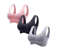 SRZYMJ BHS Frauen Ohne Bügel, 2024 Neuer Super Gather-BH, kabelloser Push-up-BH, bequemer Gather-BH, Lift-BH for Damen, Haltungskorrektur-BH for Damen N,M