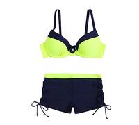 SRZYMJ Bikini Damen Bauchweg Push Up Strandmode Für Mollige Bikini Neckholder Tankini Damen Große Größen Uv Durchlässiger Bikini Bikini Oberteil Sexy Badeanzug Bikini Damen Sexy Brasil C M